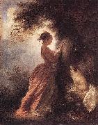 Jean-Honore Fragonard Souvenir oil on canvas